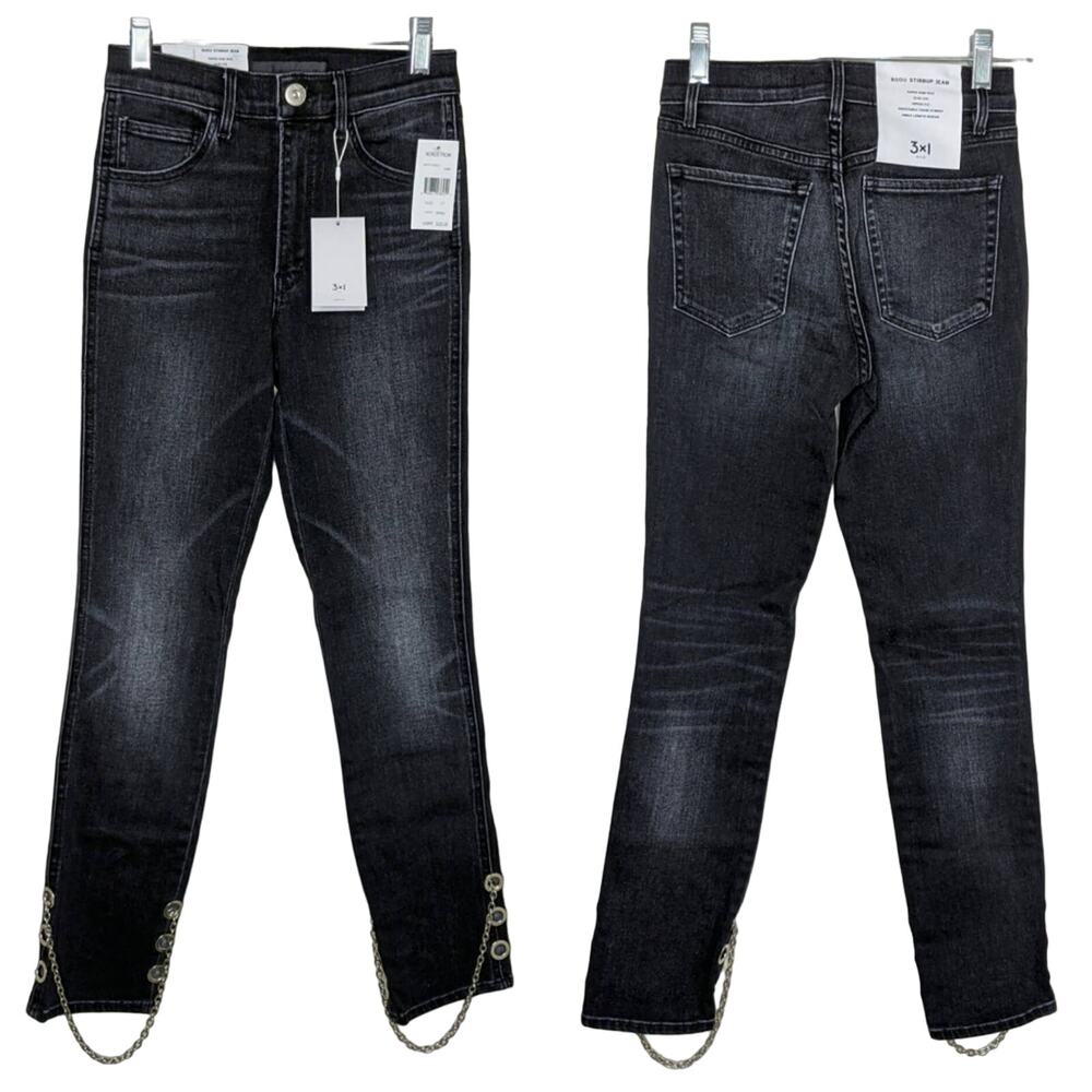 3x1 Bijou Chain Stirrup Skinny Jeans - Sz 23 - NWT